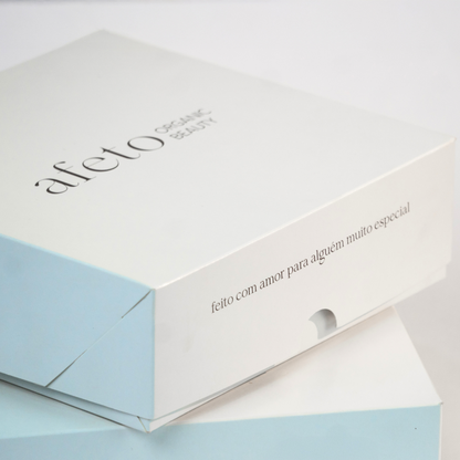 afeto organic beauty - Caixa Presente  uma em cima da outra