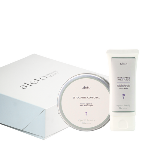 afeto organic beauty - Kit Glow com Caixa Presente foto montagem dos dois produtos mais a caixa