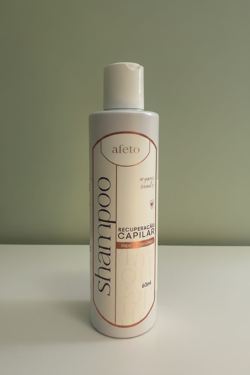 Shampoo Recuperação Capilar - Pós-parto 60ml afeto organic beauty